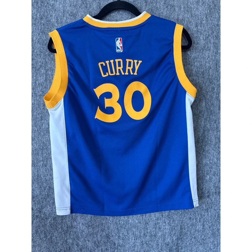 Adidas Golden State Warriors Stephen Curry 30 Jersey Blue Youth Large L NBA